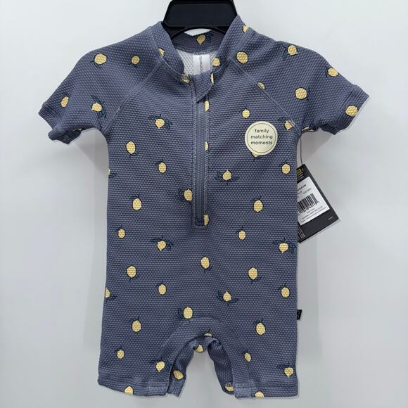 NWT Gerber Modern Moments Toddler Rashguard One-Piece Swimsuit 6/9m - Picture 1 of 8